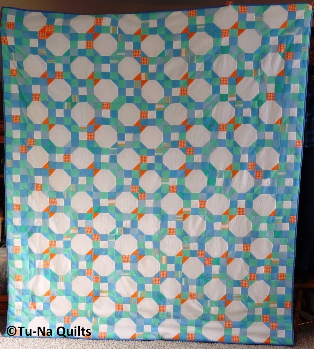Snowball quilt finish 1a